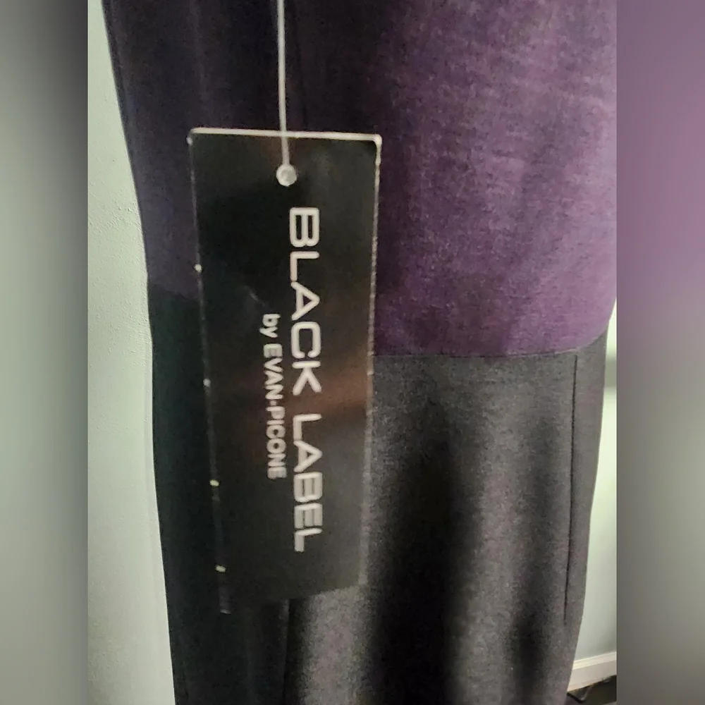 Black Label Black, Purple, and White Dress Size 12 - Picture 3 of 6